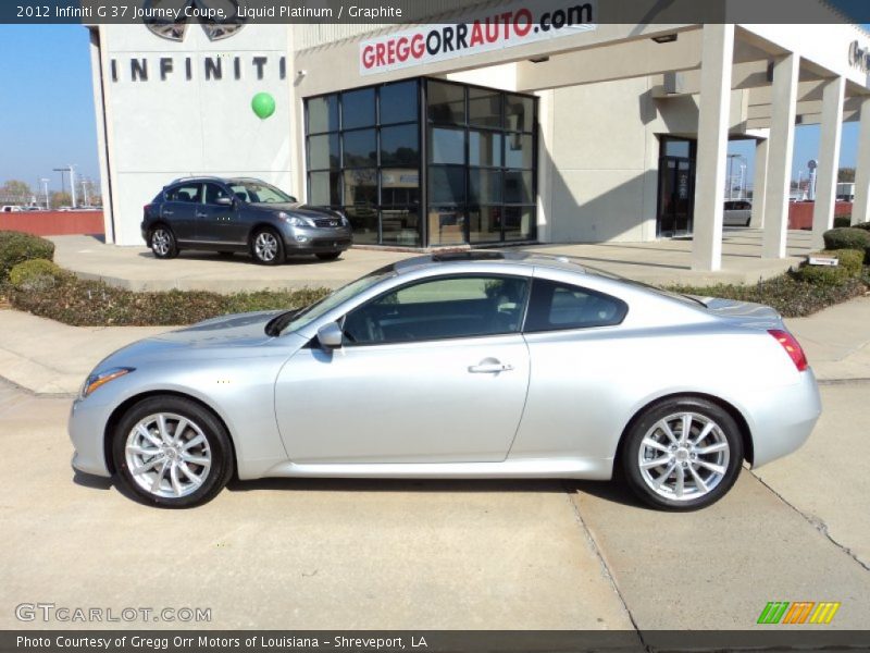 Liquid Platinum / Graphite 2012 Infiniti G 37 Journey Coupe