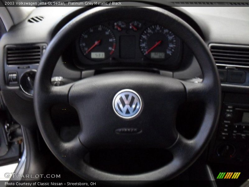 Platinum Grey Metallic / Black 2003 Volkswagen Jetta GL Sedan