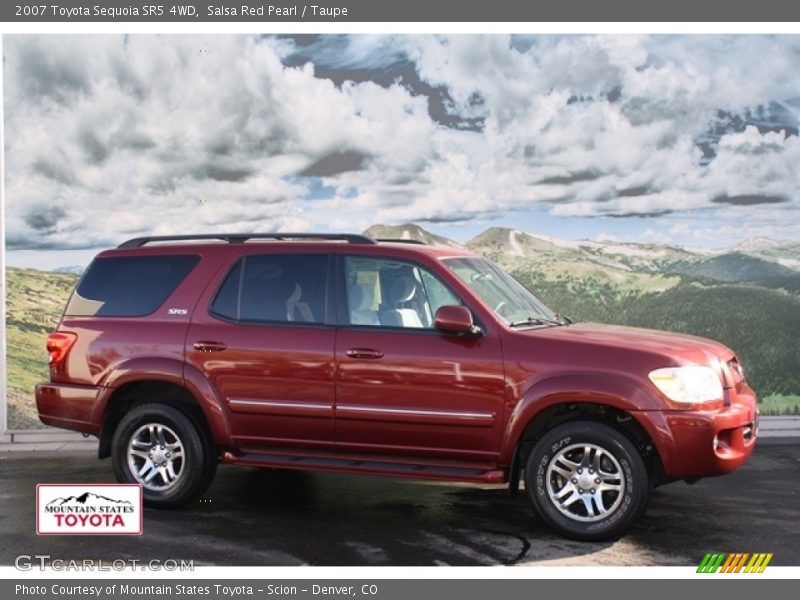Salsa Red Pearl / Taupe 2007 Toyota Sequoia SR5 4WD