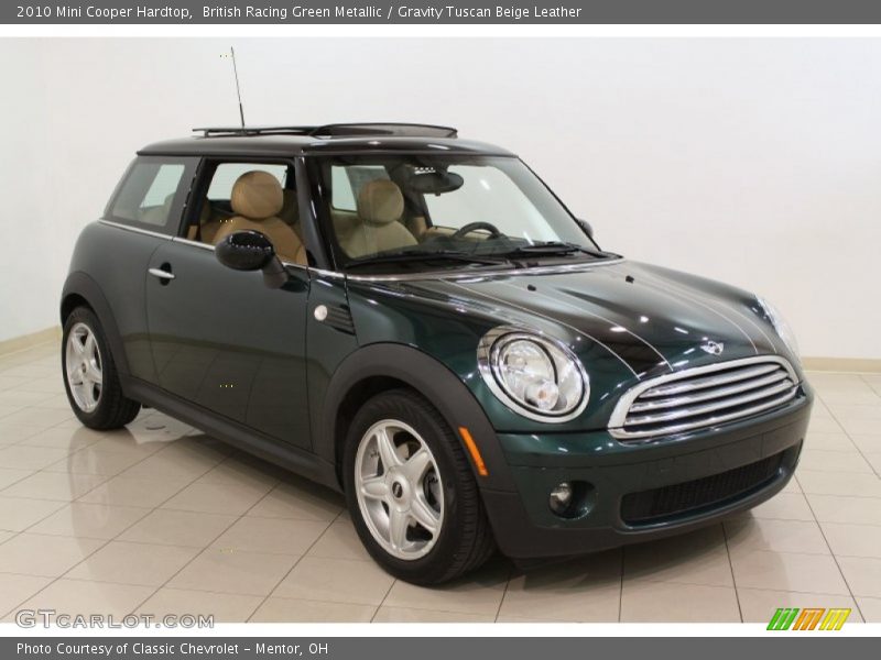 British Racing Green Metallic / Gravity Tuscan Beige Leather 2010 Mini Cooper Hardtop