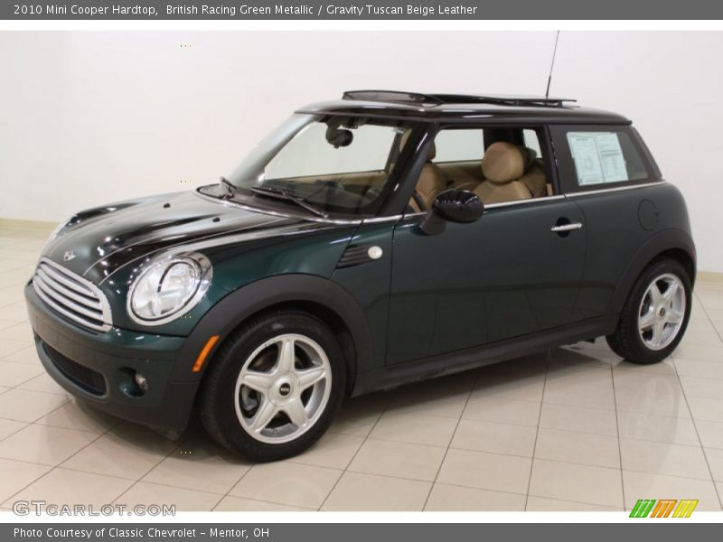 British Racing Green Metallic / Gravity Tuscan Beige Leather 2010 Mini Cooper Hardtop
