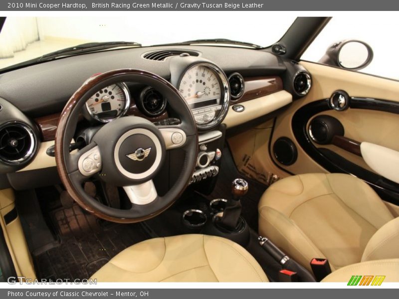 British Racing Green Metallic / Gravity Tuscan Beige Leather 2010 Mini Cooper Hardtop
