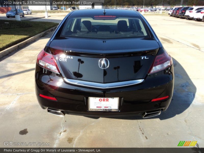 Crystal Black Pearl / Ebony 2012 Acura TL 3.5 Technology