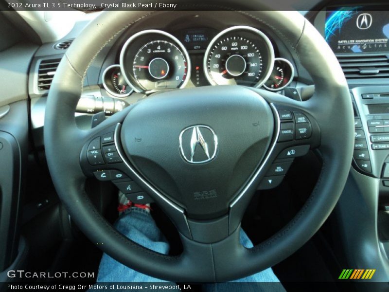 Crystal Black Pearl / Ebony 2012 Acura TL 3.5 Technology