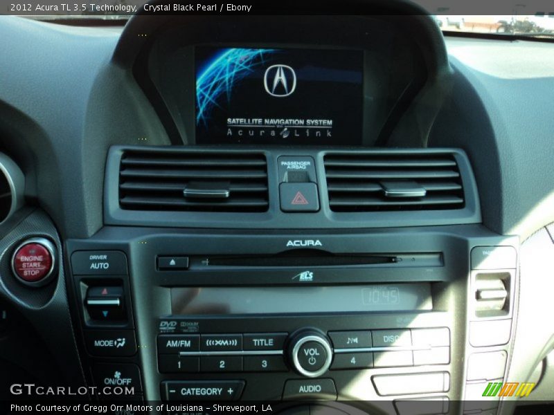 Crystal Black Pearl / Ebony 2012 Acura TL 3.5 Technology