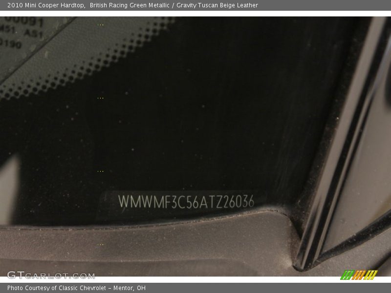 British Racing Green Metallic / Gravity Tuscan Beige Leather 2010 Mini Cooper Hardtop