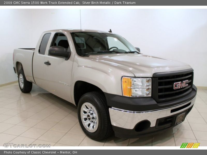 Silver Birch Metallic / Dark Titanium 2009 GMC Sierra 1500 Work Truck Extended Cab