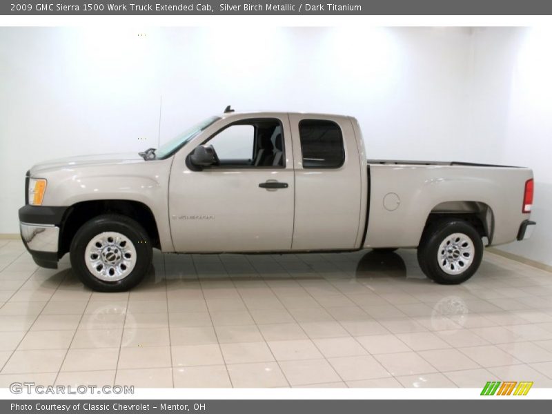 Silver Birch Metallic / Dark Titanium 2009 GMC Sierra 1500 Work Truck Extended Cab
