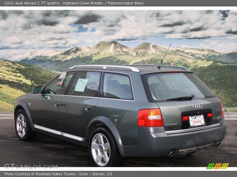 Highland Green Metallic / Platinum/Saber Black 2002 Audi Allroad 2.7T quattro