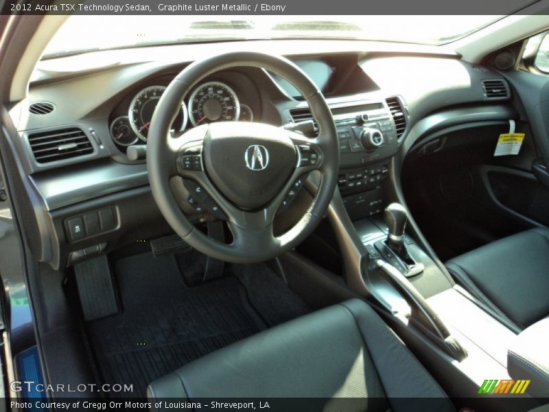 Graphite Luster Metallic / Ebony 2012 Acura TSX Technology Sedan