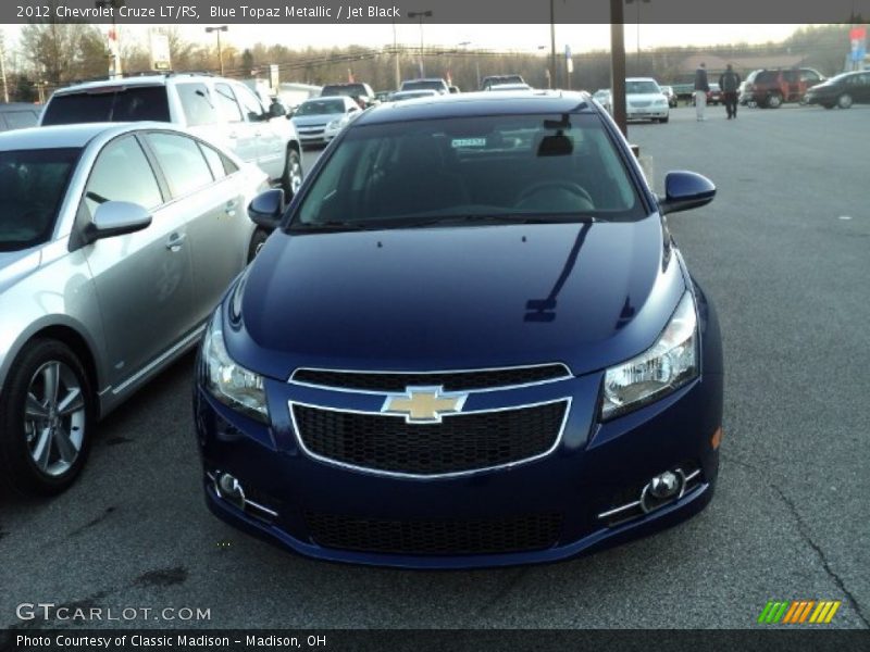 Blue Topaz Metallic / Jet Black 2012 Chevrolet Cruze LT/RS