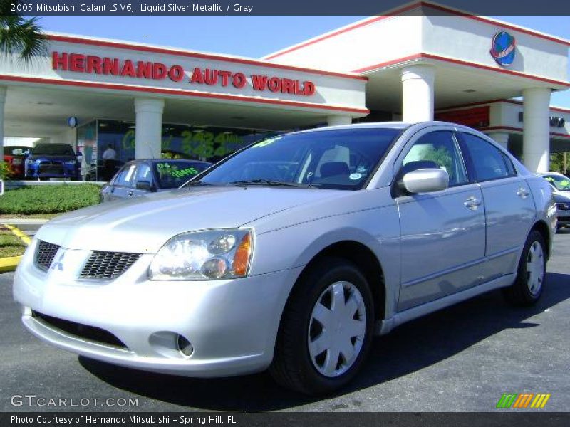 Liquid Silver Metallic / Gray 2005 Mitsubishi Galant LS V6