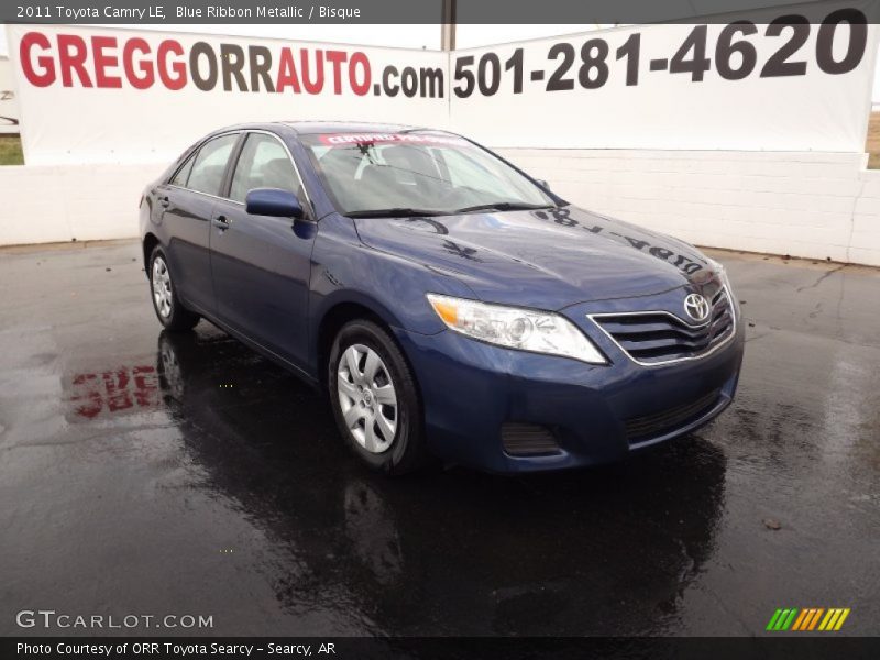 Blue Ribbon Metallic / Bisque 2011 Toyota Camry LE
