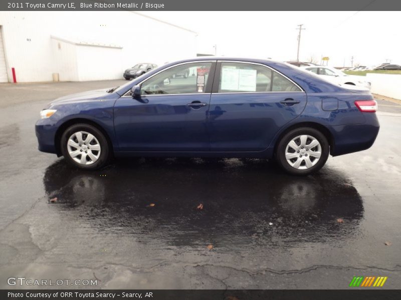 Blue Ribbon Metallic / Bisque 2011 Toyota Camry LE