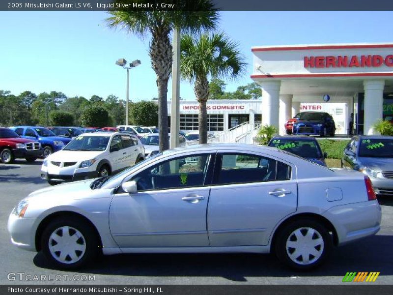 Liquid Silver Metallic / Gray 2005 Mitsubishi Galant LS V6