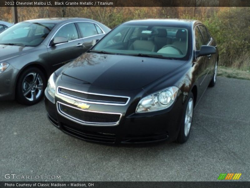 Black Granite Metallic / Titanium 2012 Chevrolet Malibu LS