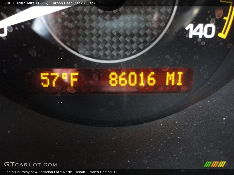 Carbon Flash Black / Black 2008 Saturn Aura XE 3.5
