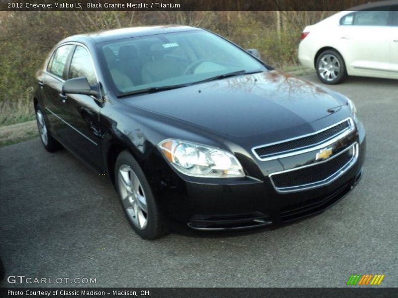Black Granite Metallic / Titanium 2012 Chevrolet Malibu LS
