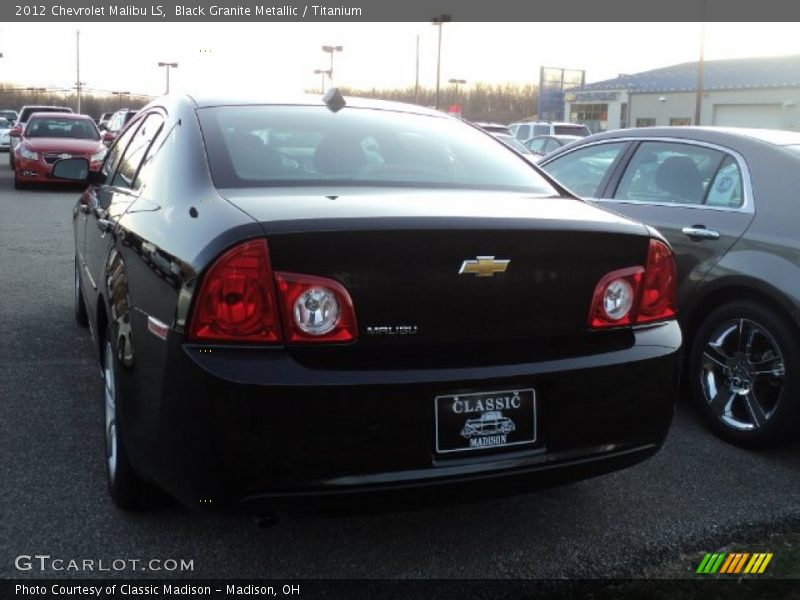 Black Granite Metallic / Titanium 2012 Chevrolet Malibu LS