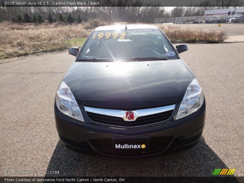 Carbon Flash Black / Black 2008 Saturn Aura XE 3.5