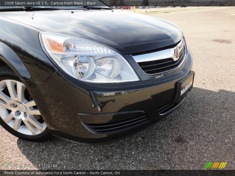 Carbon Flash Black / Black 2008 Saturn Aura XE 3.5