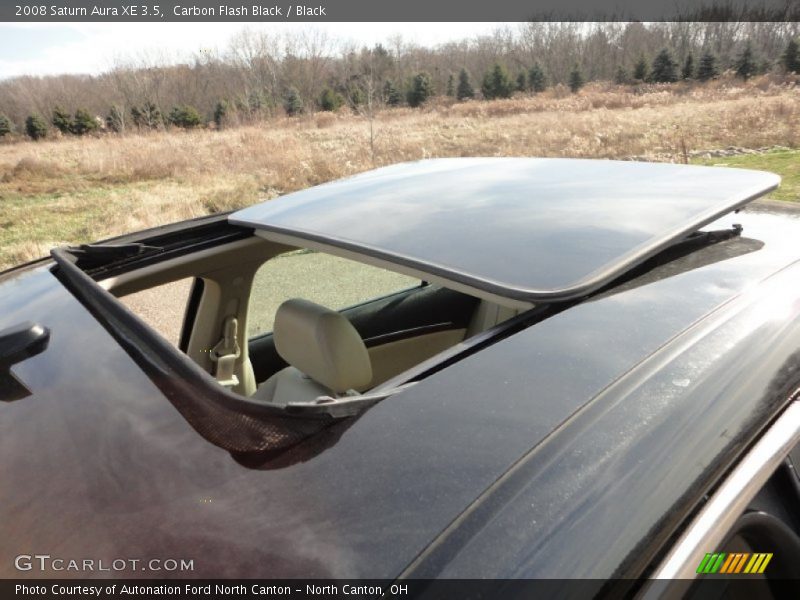 Carbon Flash Black / Black 2008 Saturn Aura XE 3.5