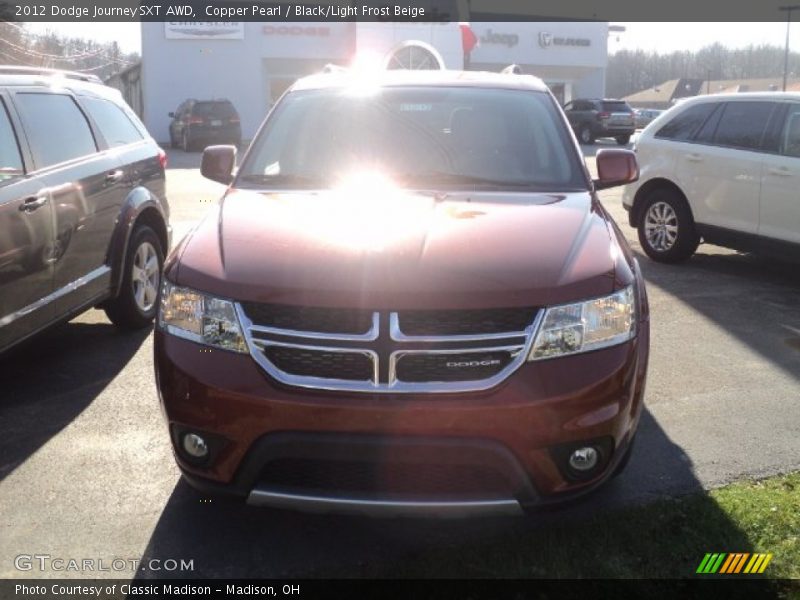 Copper Pearl / Black/Light Frost Beige 2012 Dodge Journey SXT AWD