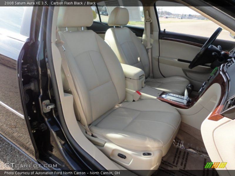 Carbon Flash Black / Black 2008 Saturn Aura XE 3.5