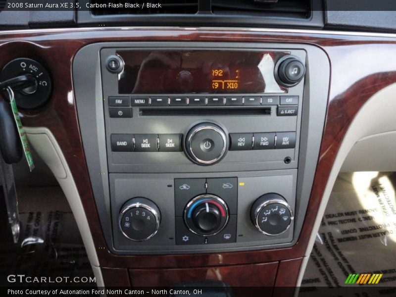 Carbon Flash Black / Black 2008 Saturn Aura XE 3.5