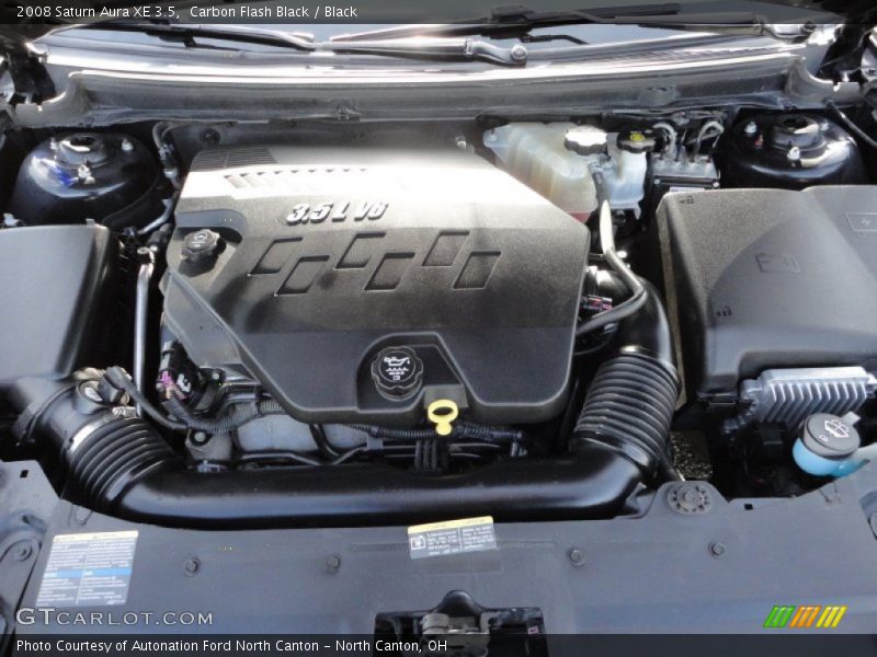 Carbon Flash Black / Black 2008 Saturn Aura XE 3.5