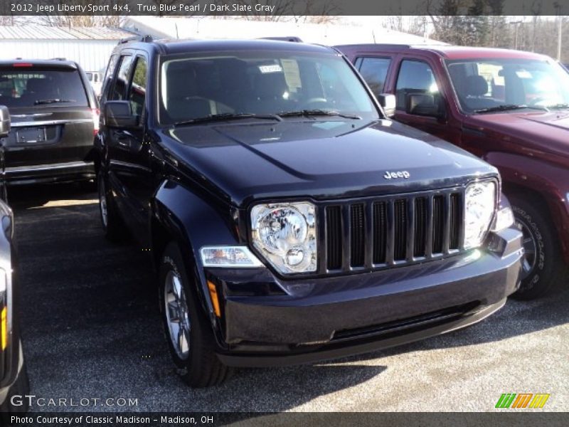 True Blue Pearl / Dark Slate Gray 2012 Jeep Liberty Sport 4x4