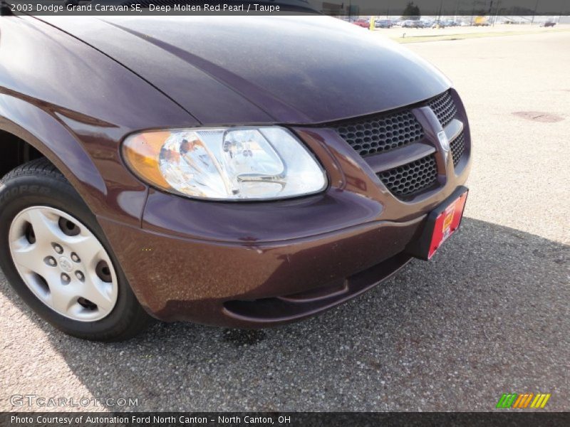 Deep Molten Red Pearl / Taupe 2003 Dodge Grand Caravan SE