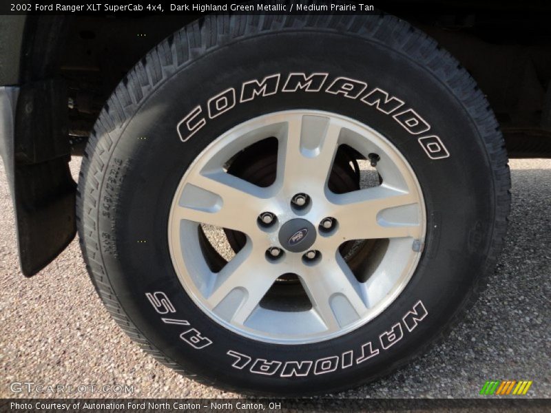 Dark Highland Green Metallic / Medium Prairie Tan 2002 Ford Ranger XLT SuperCab 4x4