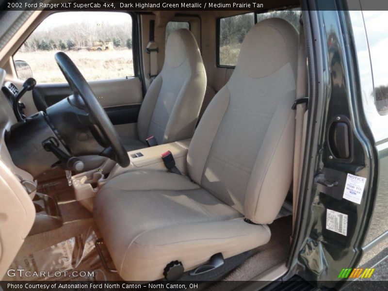 Dark Highland Green Metallic / Medium Prairie Tan 2002 Ford Ranger XLT SuperCab 4x4