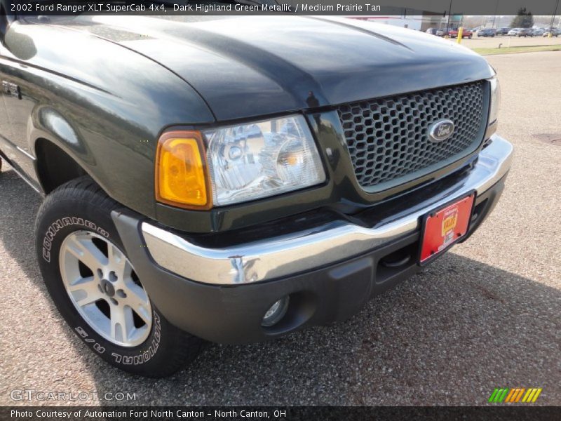 Dark Highland Green Metallic / Medium Prairie Tan 2002 Ford Ranger XLT SuperCab 4x4