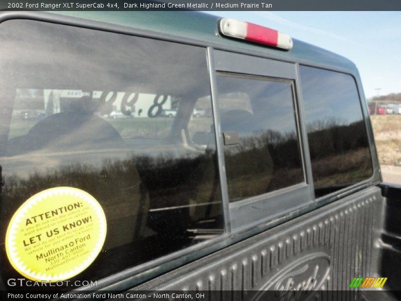 Dark Highland Green Metallic / Medium Prairie Tan 2002 Ford Ranger XLT SuperCab 4x4