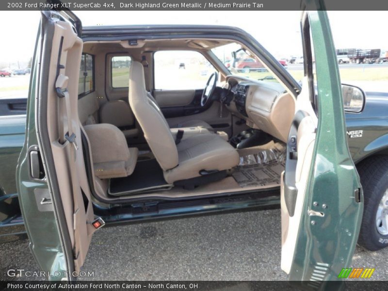 Dark Highland Green Metallic / Medium Prairie Tan 2002 Ford Ranger XLT SuperCab 4x4