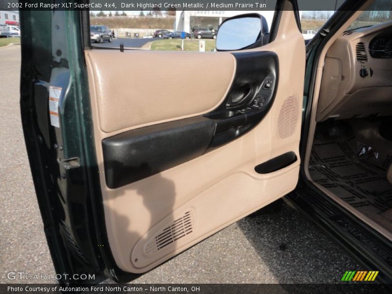 Dark Highland Green Metallic / Medium Prairie Tan 2002 Ford Ranger XLT SuperCab 4x4