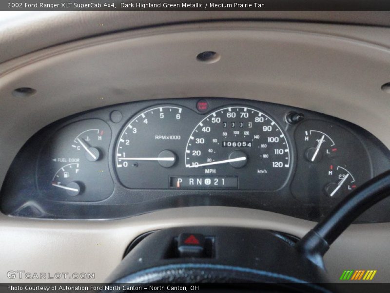 Dark Highland Green Metallic / Medium Prairie Tan 2002 Ford Ranger XLT SuperCab 4x4