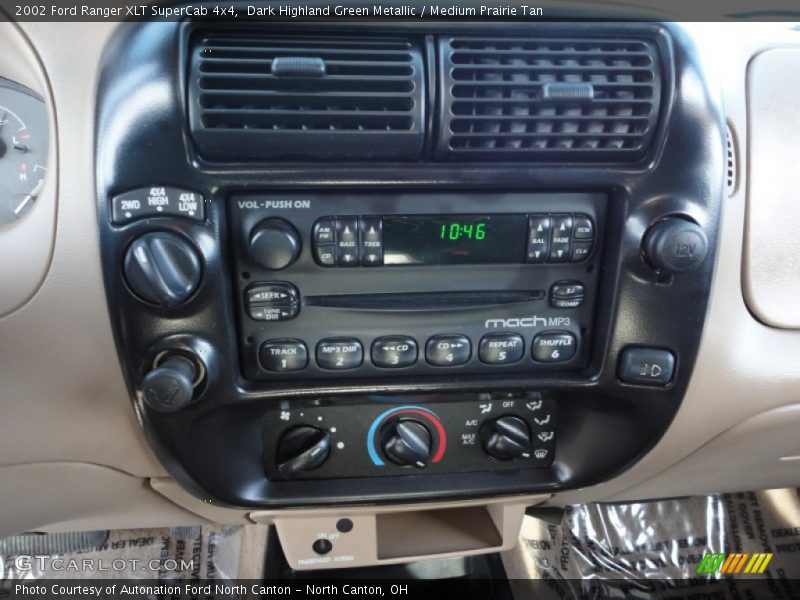 Dark Highland Green Metallic / Medium Prairie Tan 2002 Ford Ranger XLT SuperCab 4x4