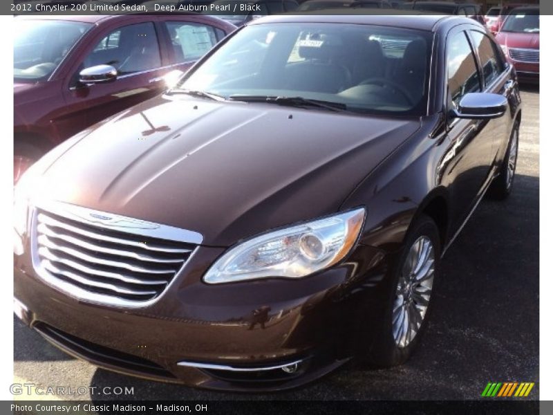 Deep Auburn Pearl / Black 2012 Chrysler 200 Limited Sedan