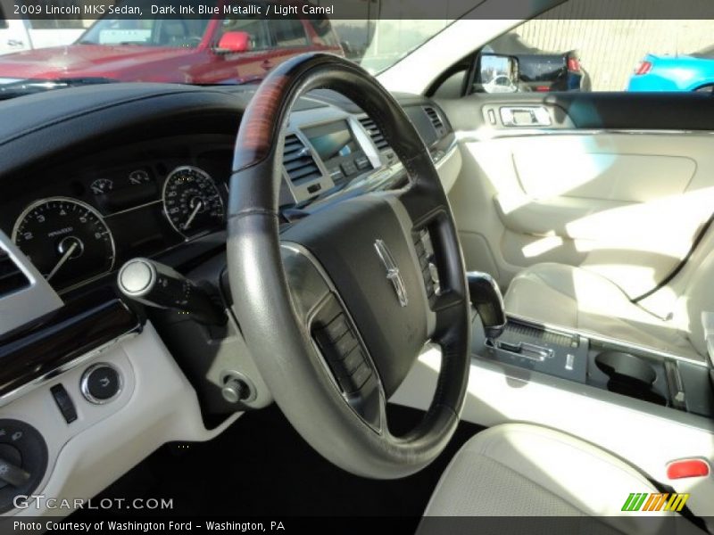 Dark Ink Blue Metallic / Light Camel 2009 Lincoln MKS Sedan