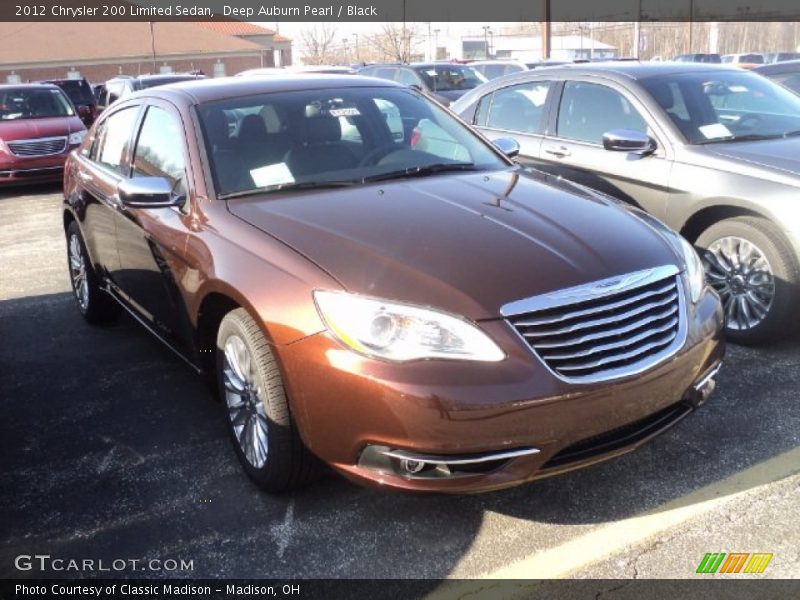 Deep Auburn Pearl / Black 2012 Chrysler 200 Limited Sedan