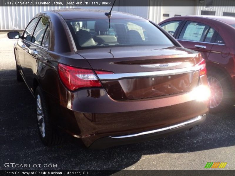 Deep Auburn Pearl / Black 2012 Chrysler 200 Limited Sedan