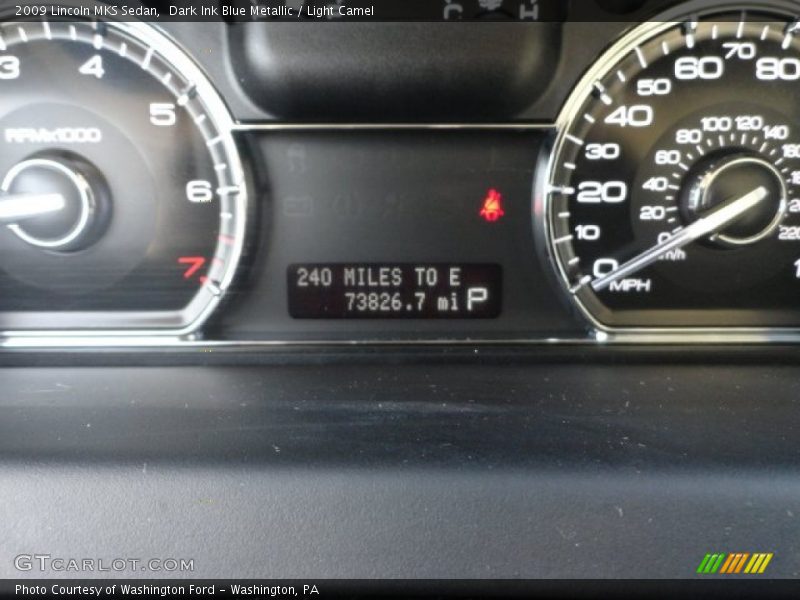 Dark Ink Blue Metallic / Light Camel 2009 Lincoln MKS Sedan