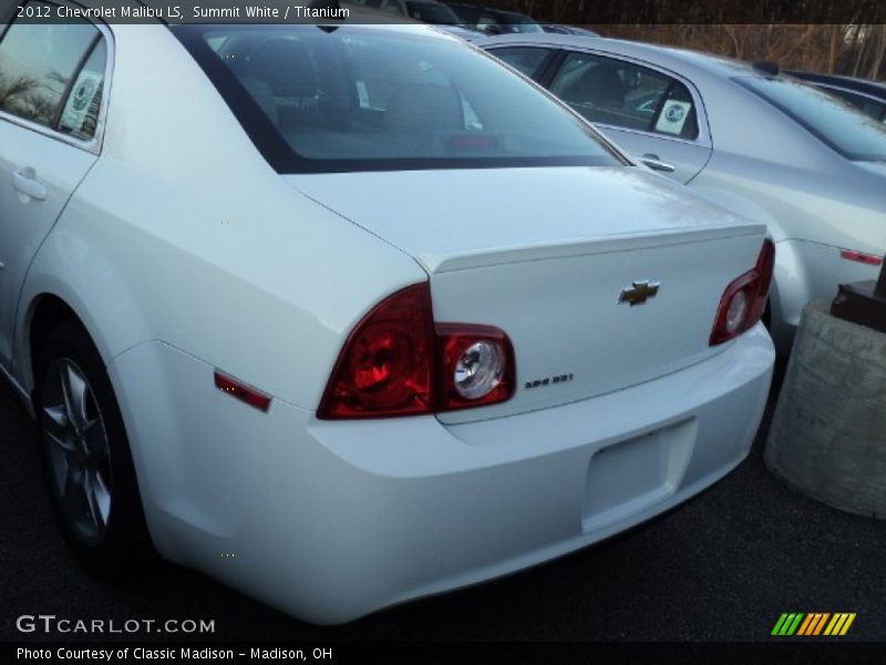 Summit White / Titanium 2012 Chevrolet Malibu LS