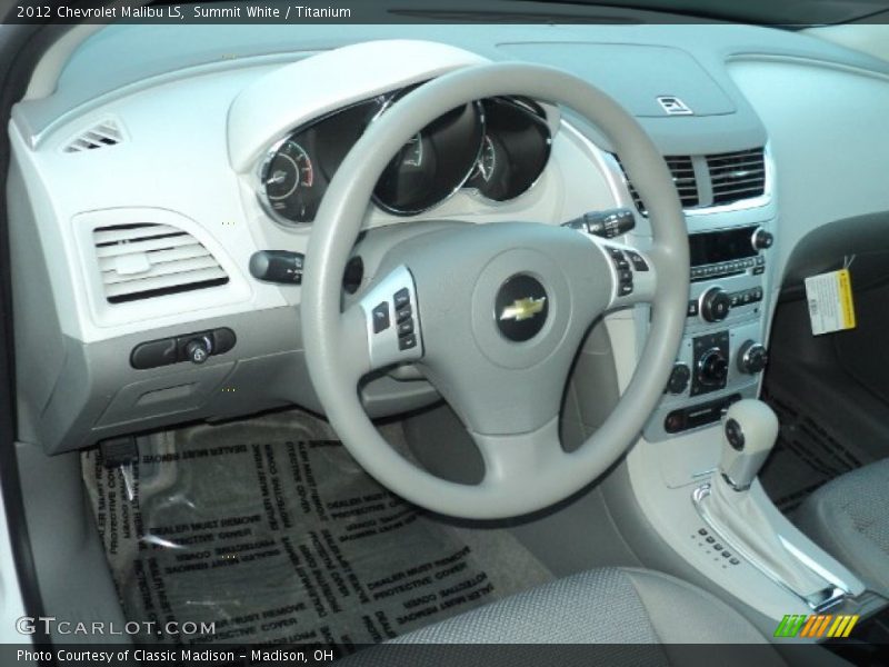 Summit White / Titanium 2012 Chevrolet Malibu LS