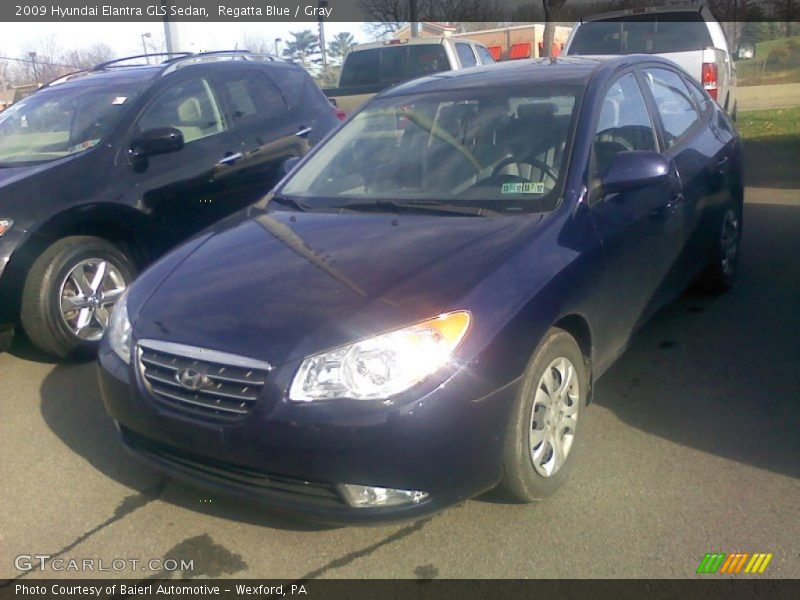 Regatta Blue / Gray 2009 Hyundai Elantra GLS Sedan