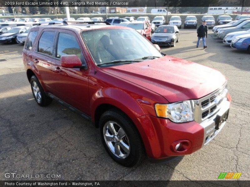 Sangria Red Metallic / Charcoal 2009 Ford Escape Limited V6 4WD