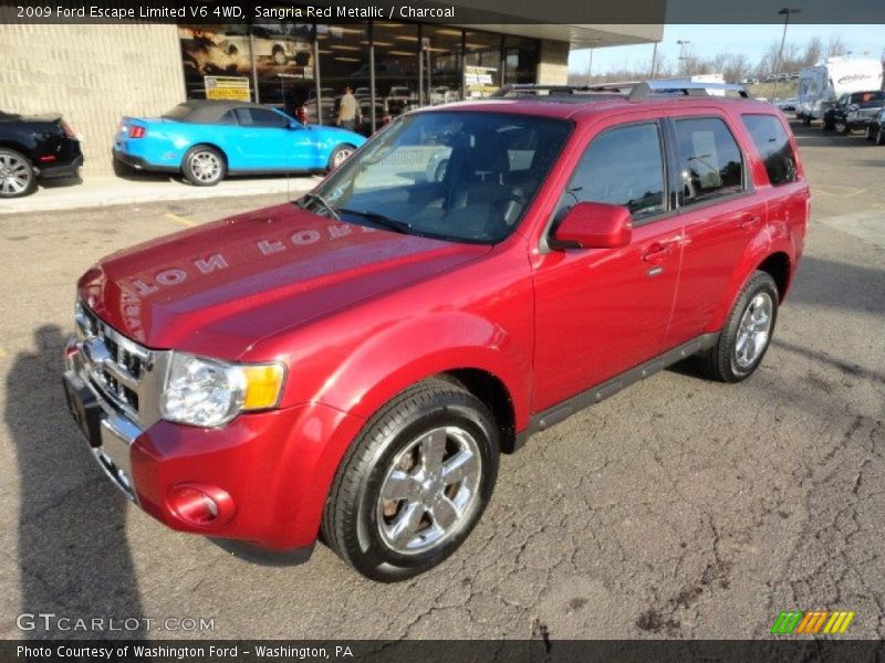 Sangria Red Metallic / Charcoal 2009 Ford Escape Limited V6 4WD